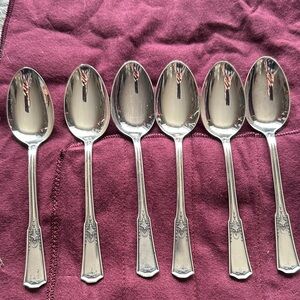 Elegant Silver Dining Spoons Set